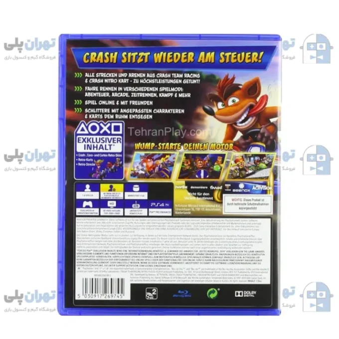 کاور پشت بازی CRASH TEAM RACING (CTR) NITRO FUELED ps4